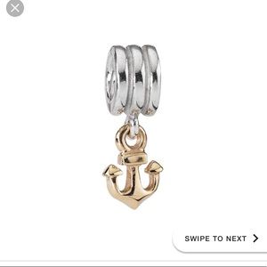 PANDORA gold Anchor Charm